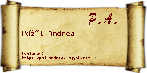 Pál Andrea névjegykártya