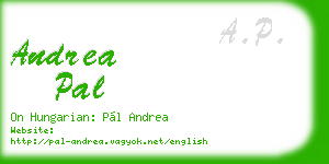andrea pal business card
